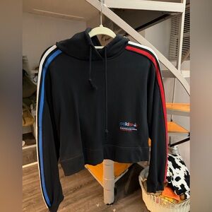 Adidas Cropped Black Hoodie